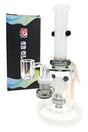 6B Glass panda showerhead dab rig with quartz banger, branded box, and white accents