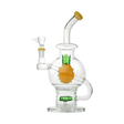 HEMPER Pineapple XL Glass Bong with a floating pineapple centerpiece, bent neck, yellow accents, and clear bowl