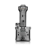 Opposite side of Hemper Castle XL 11.6″ glass bong with battlements, brick details and smoked glass body