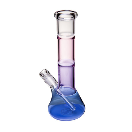 Angled Sorbet BigFun! glass bong with pink and purple neck, blue beaker base and removable clear glass bowl