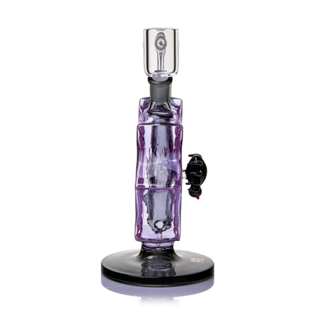 MJ Arsenal Nightcrawler dab rig side profile showing purple web chamber, black spider detail, dark base, and 10 mm joint