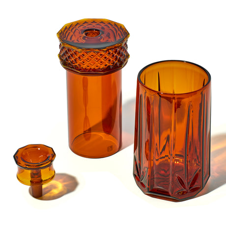NWTN Home Highball gravity bong disassembled to show glass shell, core, 14 mm bowl, and upper collar