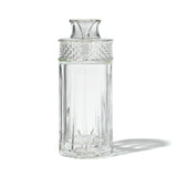 NWTN Home Highball glass gravity bong in Clear with transparent faceted shell and textured upper collar