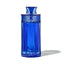 NWTN Home Highball glass gravity bong in Lapis blue with faceted shell and diamond-textured glass collar