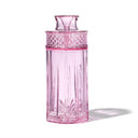 NWTN Home Highball glass gravity bong in Petal pink with tall faceted body and vintage-inspired collar