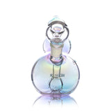 Bowl-end view of Hemper Bubble bong showing the clear bowl, angled joint and internal bubble percolator