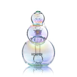 Rear view of Hemper Bubble glass bong showing stacked round shapes, the mouthpiece opening and Hemper logo