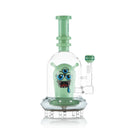 Green Hemper Space Monster XL bong showing its three-eyed monster perc, matching bowl and clear outer dome