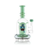 Green Hemper Space Monster XL bong showing its three-eyed monster perc, matching bowl and clear outer dome