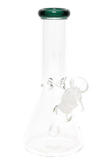 8" Small Colored Glass on Glass Beaker Water Pipe - WP2346