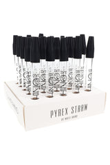 White Rhino 5" Pyrex Glass Dab Straw – Silicone Cap – P3210