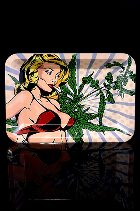 Small Art Metal Rolling Tray - RP266