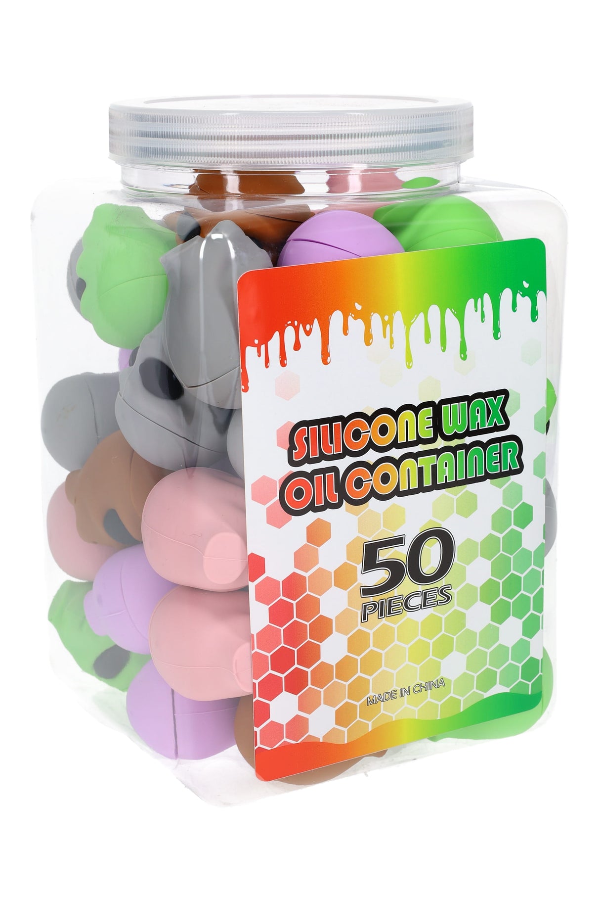 Colorful Alien Silicone Jar - J0262