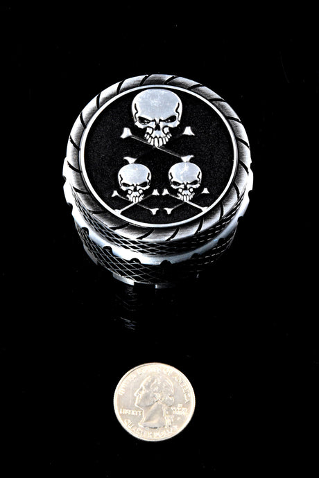 50mm 4 Part Skull and Crossbones Zinc Alloy Grinder - G0437