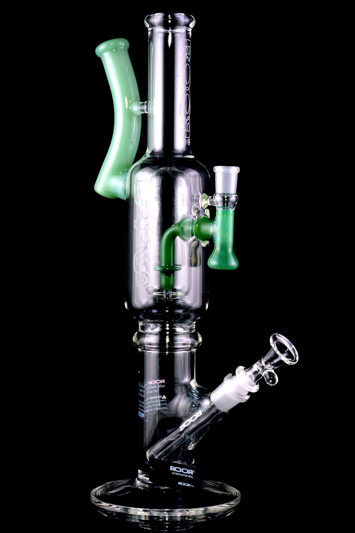 RooR Eleven Thirty 17" Straight Shooter 5mm Thick Glass on Glass Water Pipe - WP2490