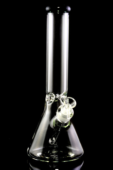 Large 14" 9mm Glass on Glass Beaker Water Pipe with Ice Pinch - WP2350