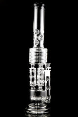 "The Colossus" 19" Large Thick Stemless Glass on Glass Straight Shooter Recycler Water Pipe with Sprinkler Perc - WP3014