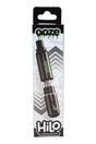 Black Ooze HiLo conceal 510 cart battery packaging, discreet slim body and LED display noted.