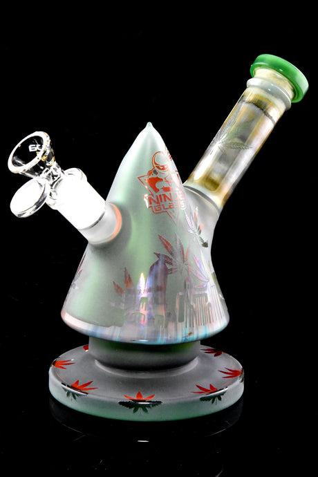 7" Small Stemless Frosted GoG Cone Water Pipe with Showerhead Perc - WP2970