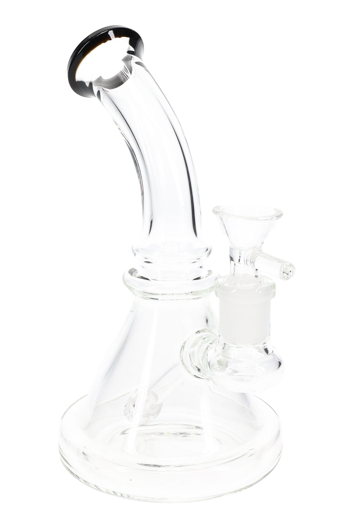 7" Clear Glass on Glass Stemless Beaker Water Pipe with Matrix Stem - WP3159