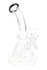 7" Clear Glass on Glass Stemless Beaker Water Pipe with Matrix Stem - WP3159