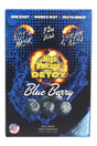 High Voltage Detox 32 oz Blue Berry box front, blue splash graphics and “Not a Mask” claim; dietary supplement drink.