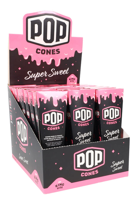 Pop 3 Flavored King Size Pre-Rolled Cones Display of 24 - RP360