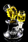 5.5" Small Glass on Glass Fluid Filled Ricky Water Pipe with Showerhead Perc - WP2750