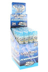Cyclones Clear Grape king size pre-rolled cones display; 24 tubes per box, two transparent cones per tube.