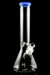 Large 14" 9mm Glass on Glass Beaker Water Pipe with Ice Pinch - WP2350