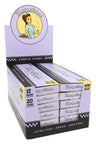 Blazy Susan king size purple pre-rolled cones 12-count display with stacked 20-cone packs, ultra-thin vegan GMO-free paper.
