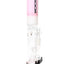 ROOR Tech 14-inch straight tube bong in pink and white colorway with showerhead perc and round base.