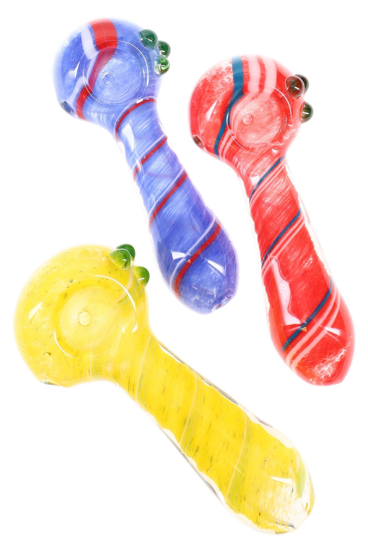 4.5" Striped Frit Glass Pipe - P1080