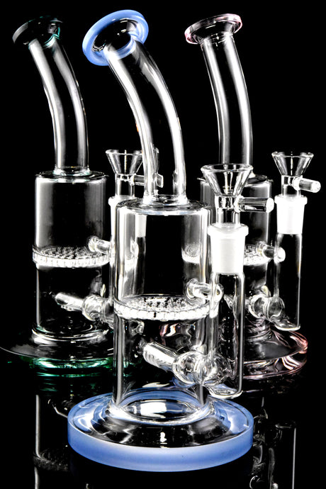 9" Small Stemless GoG Straight Shooter Water Pipe with Inline to Honeycomb Perc - WP2778