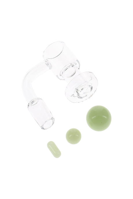 14.5mm Male Terp Slurper Domeless Quartz Banger Nail with Glow in the Dark Banger Beads - BS895