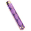 Purple ceramic one-hitter bat featuring gold drip artwork and marbled glaze, pocket-size chillum.