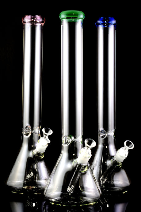 17" Glass on Glass Beaker Water Pipe with Ice Pinch – WP2185