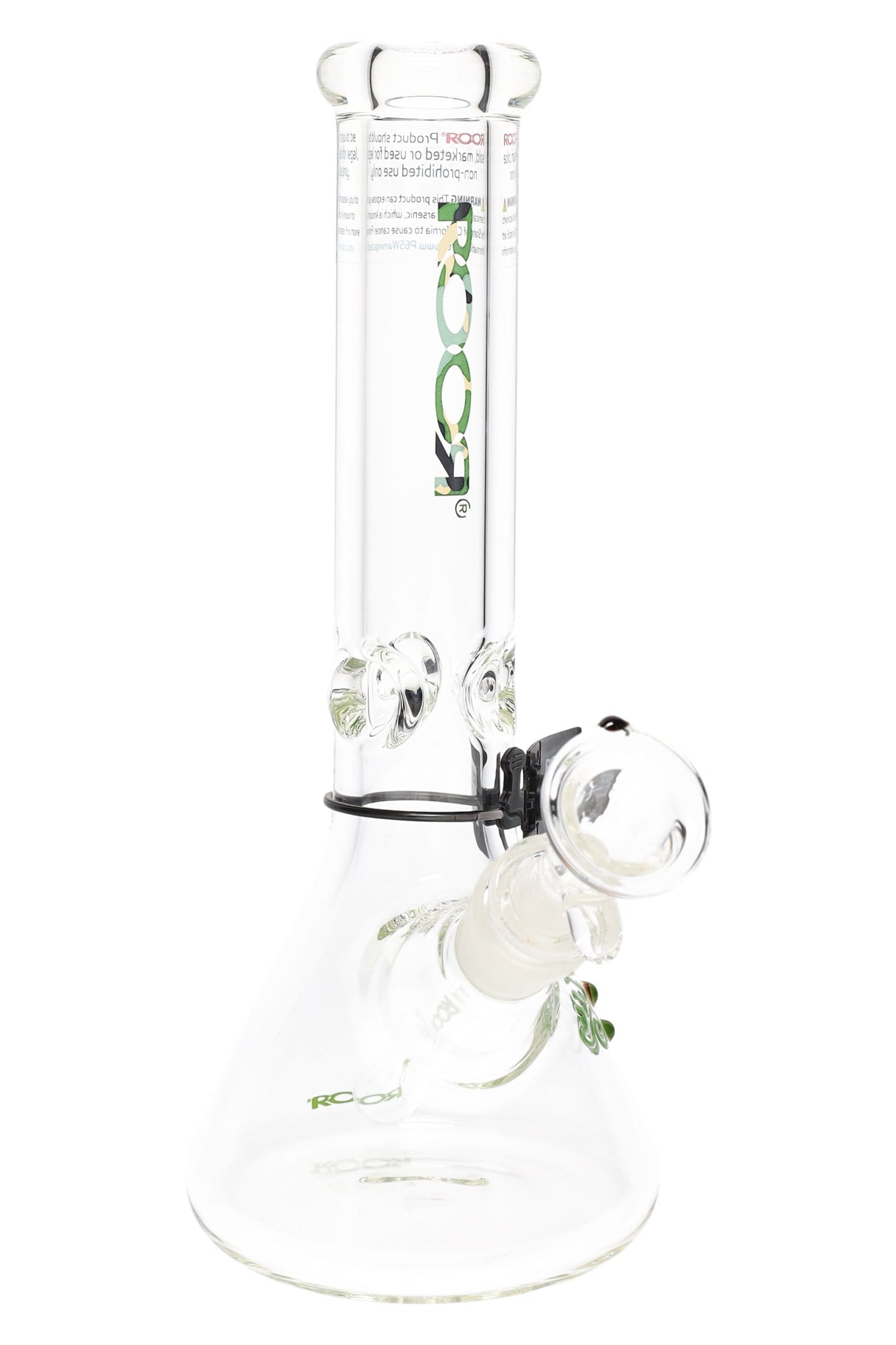 RooR 7mm Thick 10" Glass on Glass Beaker Water Pipe - WP2922