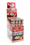 Cyclones Clear Ice Dream king size pre-rolled cones display; 24 tubes per box, two per tube; cool blue packaging.