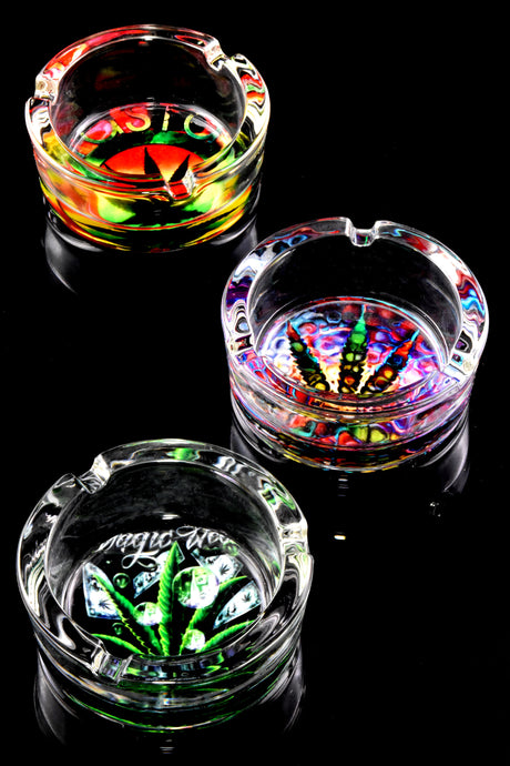 Small Design Glass Ashtray - M0479