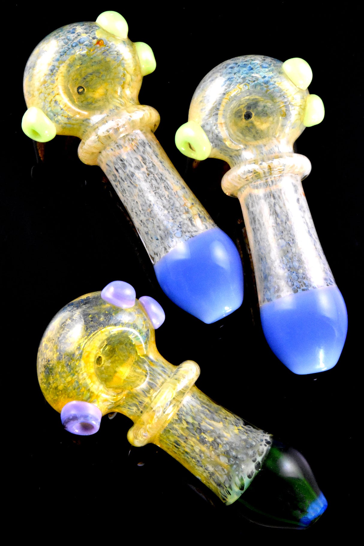 4.5" Fumed Color Changing Neon Glass Pipe - P2701