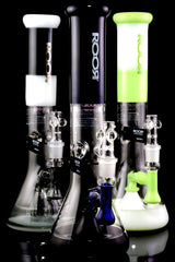 RooR Tech 14" Multicolor 5mm Thick GoG Beaker Water Pipe with Showerhead Perc - WP2499