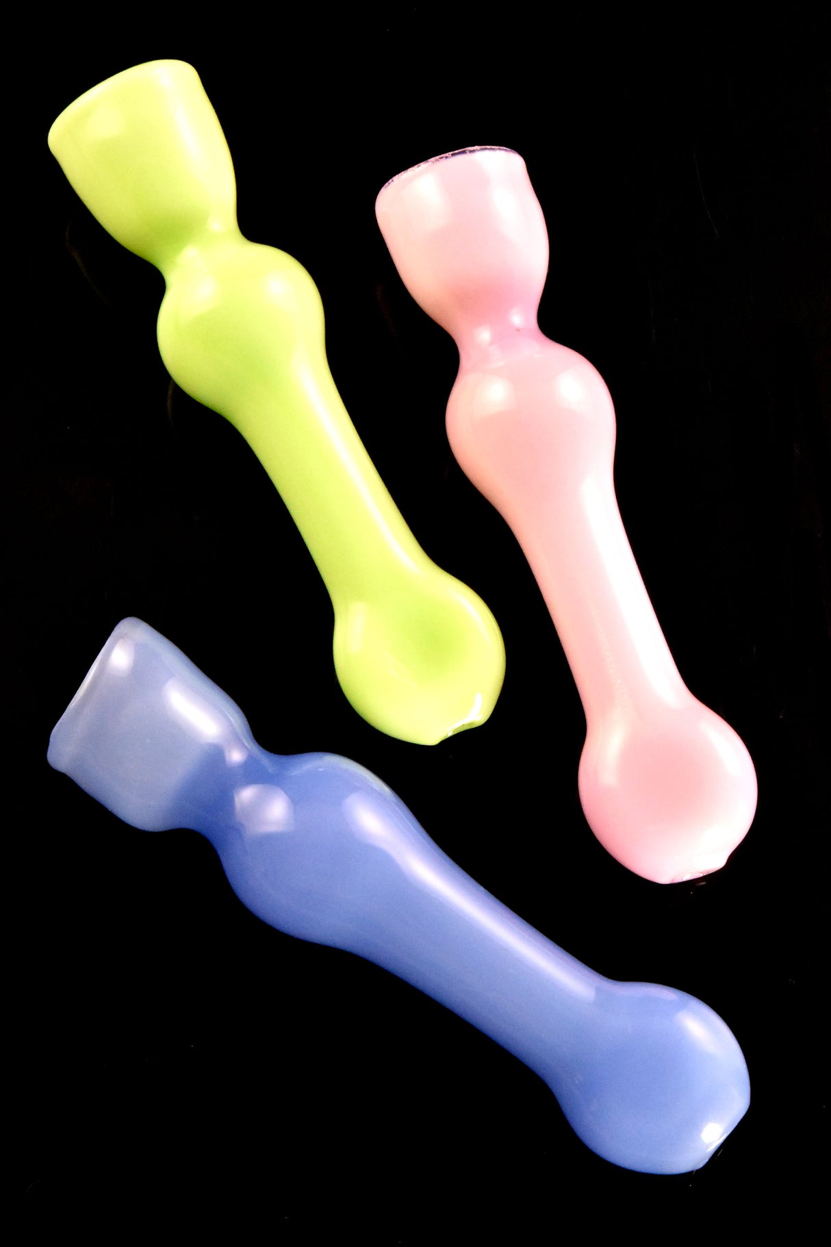 3.5" Small Bright Neon Glass Chillum - C0351