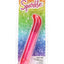 Pink glitter Sparkle Slim G-Vibe in retail pack with curved tip; waterproof 3-speed G-spot vibrator with push-button control on rainbow card.