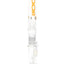Clear ROOR Tech 18″ straight tube bong with stemless 18.8 mm joint, dome, 10-arm tree and stemline showerhead percs, ice pinch, flat base, orange decal.