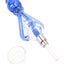 Blue recycler dab straw with ceramic tip and included glass dish; travel-friendly 9-inch design.