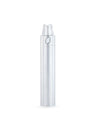 Puffco Plus replacement dab pen battery in Pearl silver finish, 510 threaded with minimalist single-button control, shown upright.