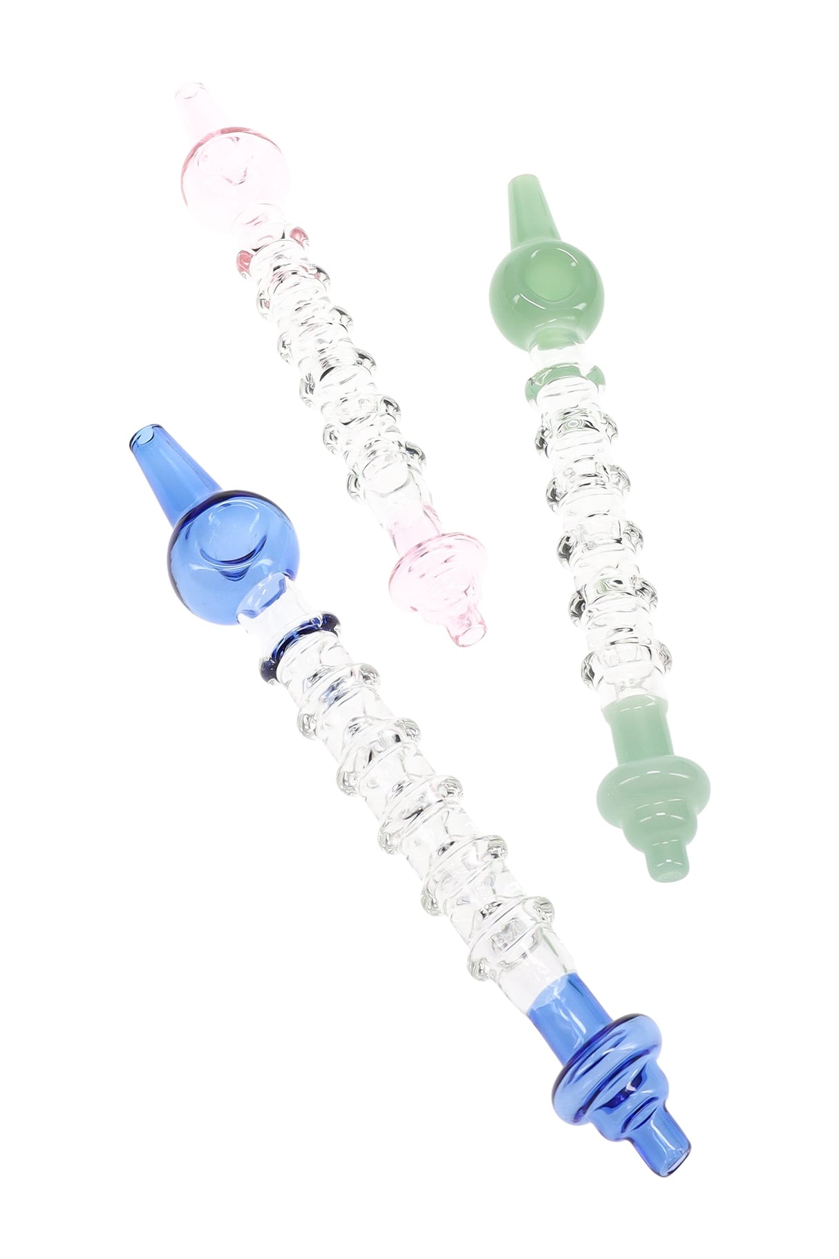 6" Glass Rings Dab Straw - P3083