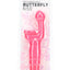 Pink Rechargeable Butterfly Kiss G-spot vibrator in retail packaging; butterfly stimulator, 10 speeds, USB rechargeable, IPX7 waterproof.