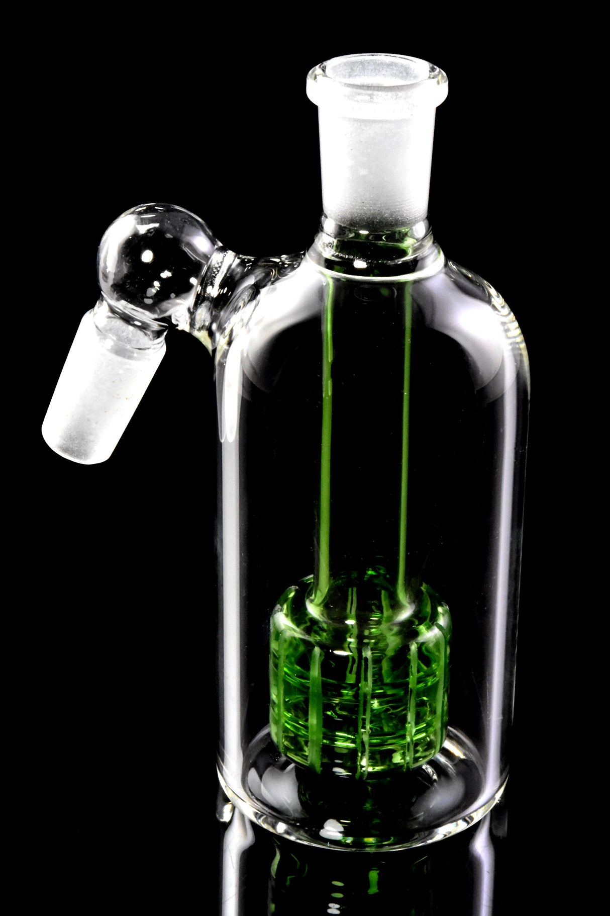 14.5mm Male to Female 45 Degree Glass Ash Catcher with Matrix Perc - BS811